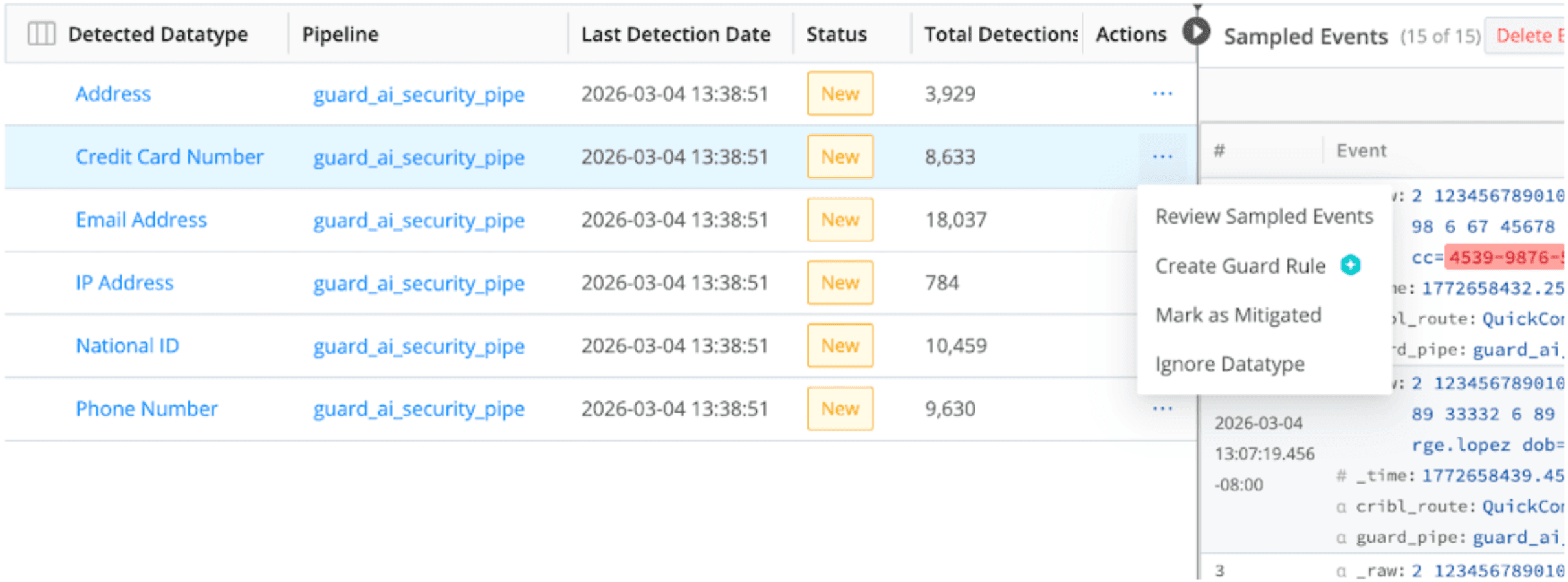 Cribl Guard Background Detection: Uncover the Sensitive Data You Didn’t Know You Had img3